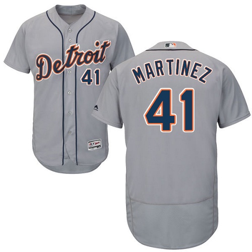 Tigers #41 Victor Martinez Grey Flexbase Authentic Collection Stitched MLB Jersey - Click Image to Close